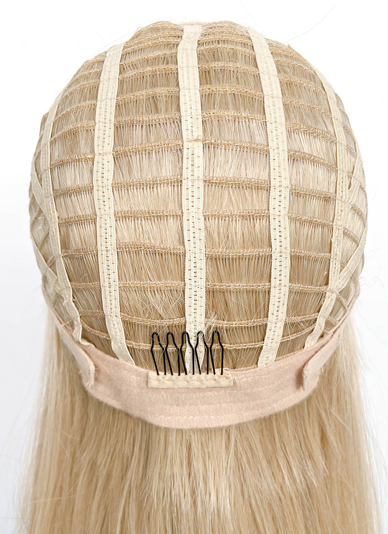 Blonde Straight Mono Top Lace Synthetic Wig MN010