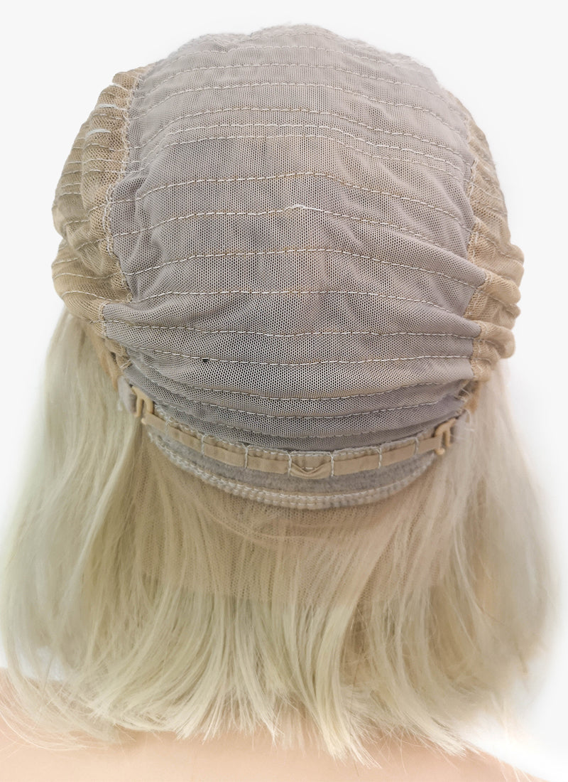 12" Medium Straight Classic Bob Ash Blonde Lace Front Brazilian Natural Hair Wig HH151 - wifhair