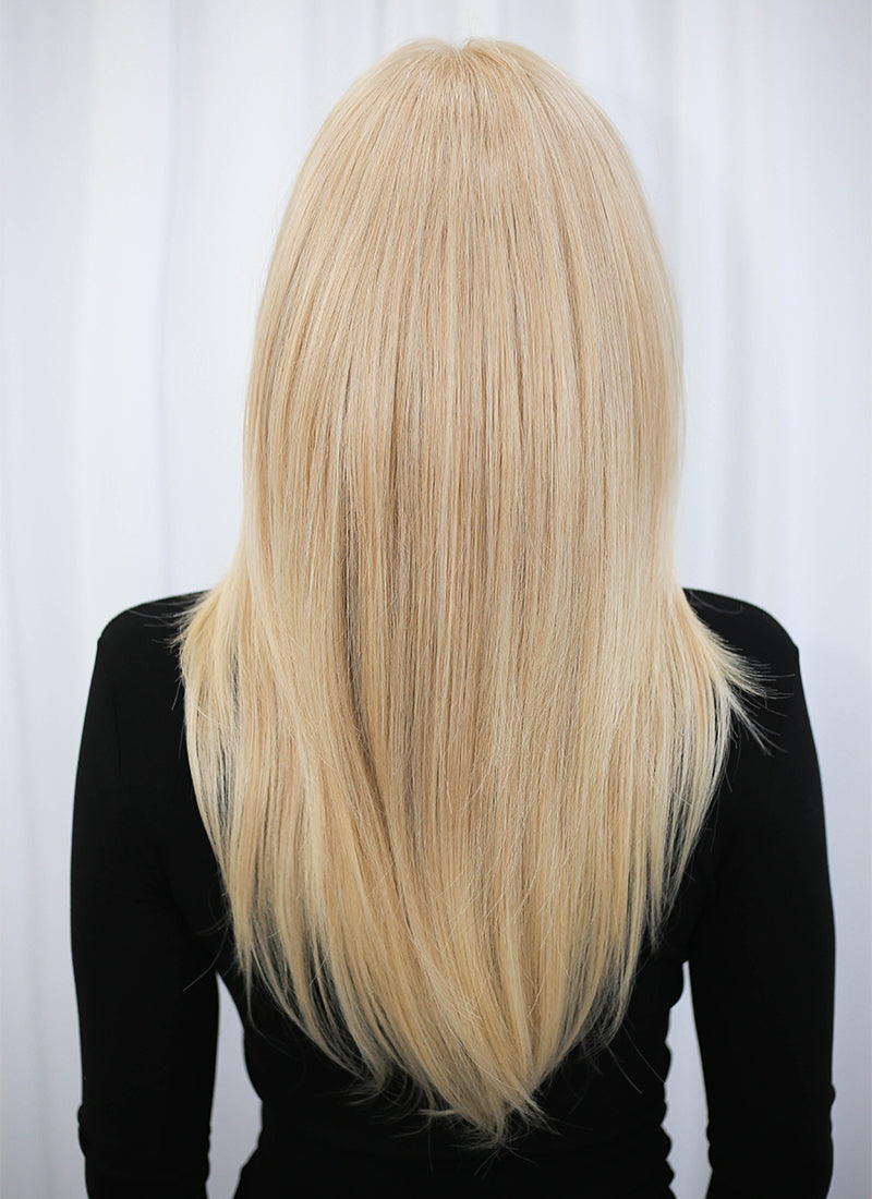 Blonde Straight Mono Top Lace Synthetic Wig MN010