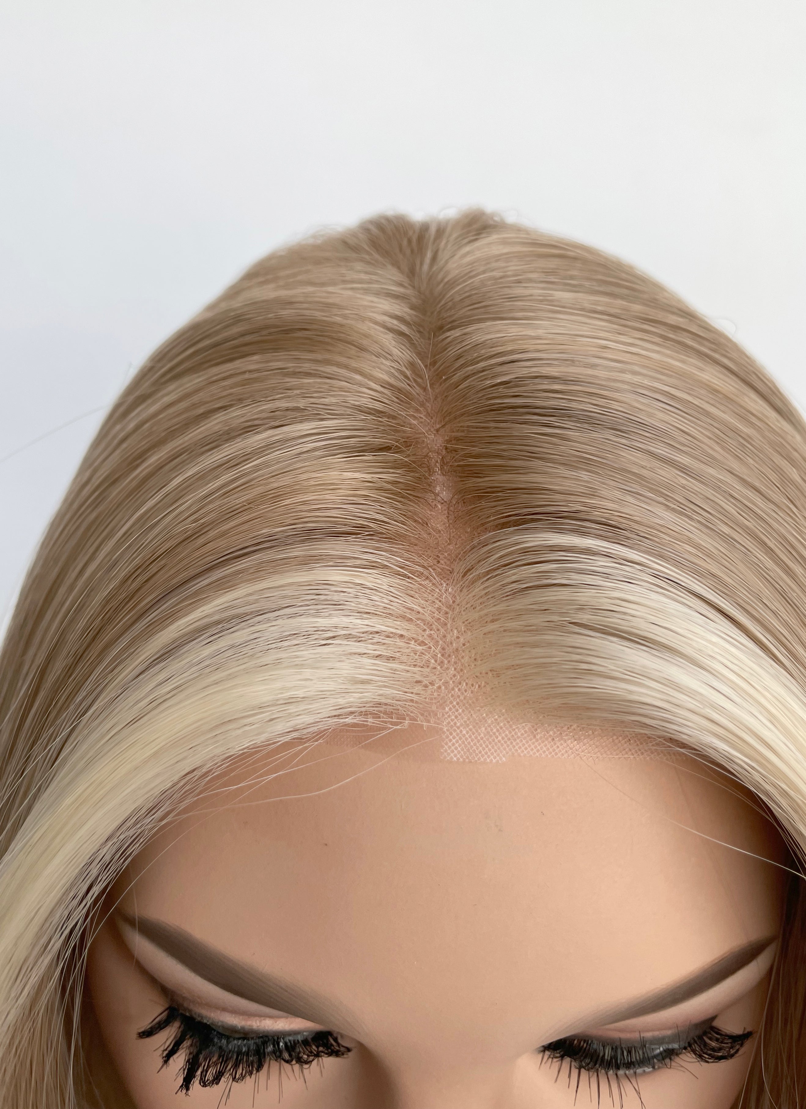 Mixed Blonde Straight Bob Mono Top Lace Wig MN011