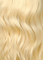 20" Long Curly Bleach Blonde Lace Front Remy Natural Hair Wig HH049