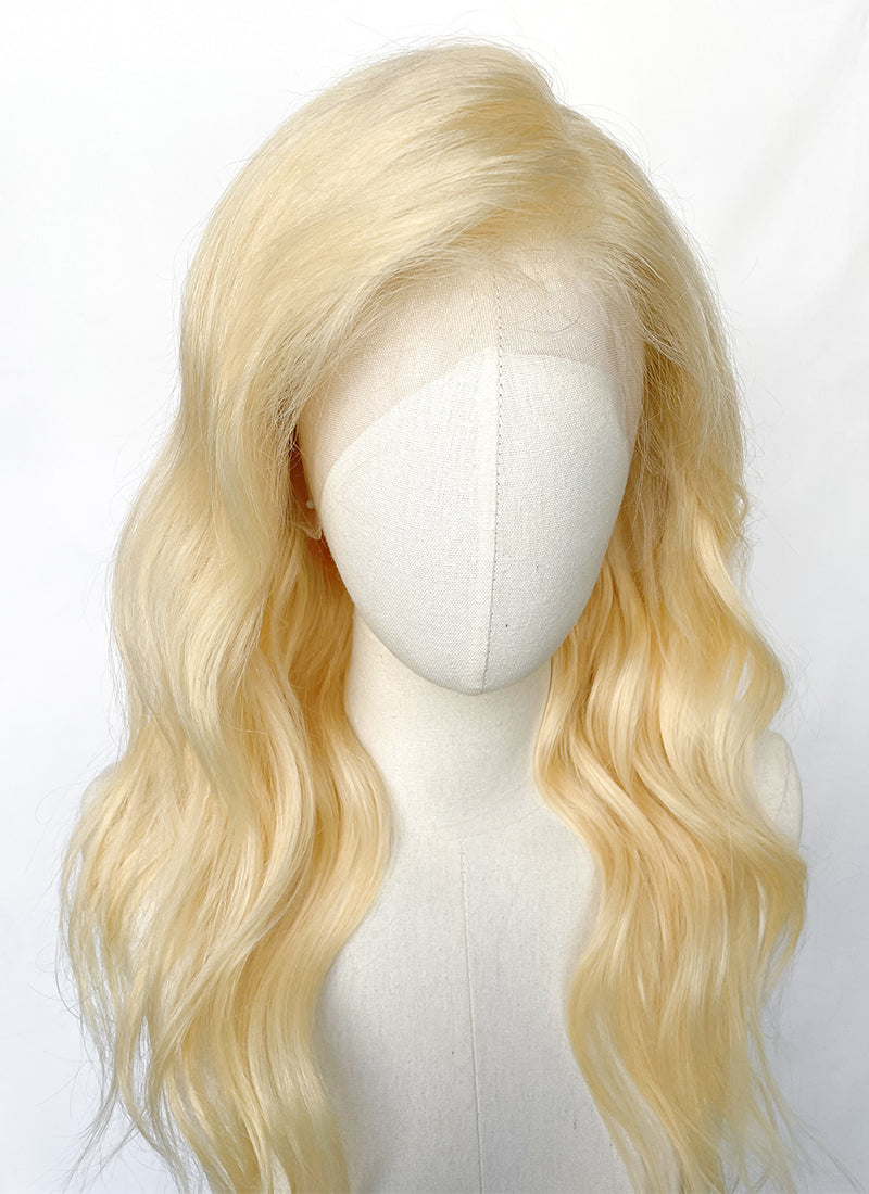 20" Wavy Lace Front Remy Natural Hair Wig