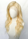16" Long Curly Golden Blonde Lace Front Remy Natural Hair Wig HH049