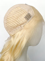 23" Long Wavy Soft Terracotta Pink Lace Front Natural Hair Wig HHA006