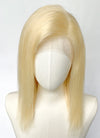 14" Long Straight Blonde Lace Front Remy Natural Hair Wig HH169