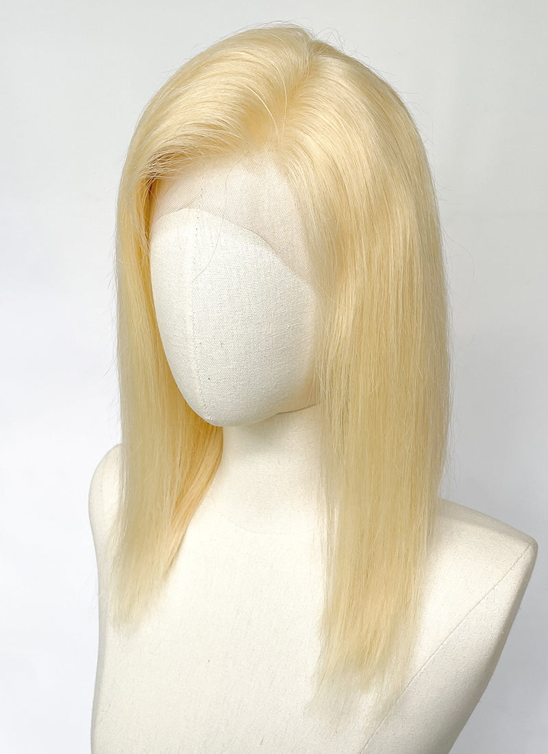 14" Medium Straight Blonde Lace Front Remy Natural Hair Wig HH169