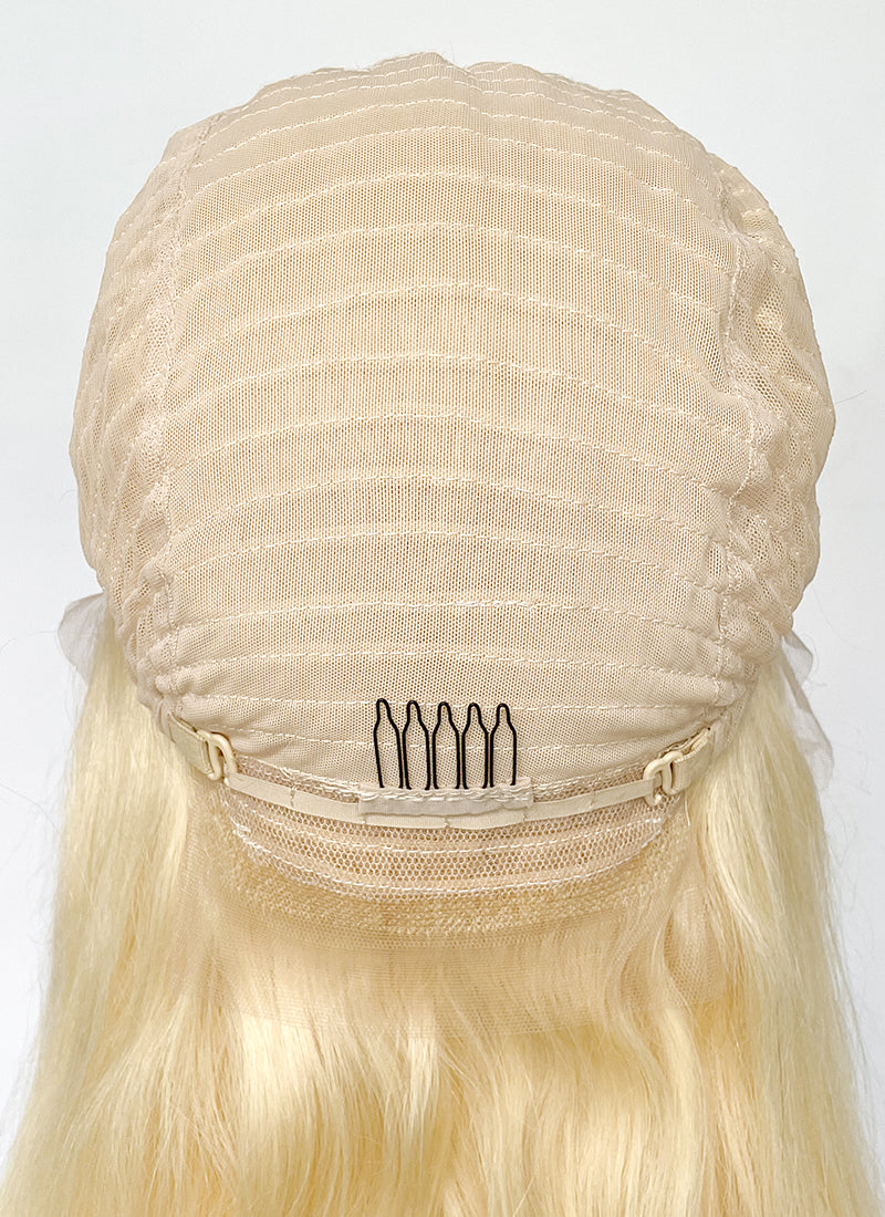 14" Medium Straight Blonde Lace Front Remy Natural Hair Wig HH169