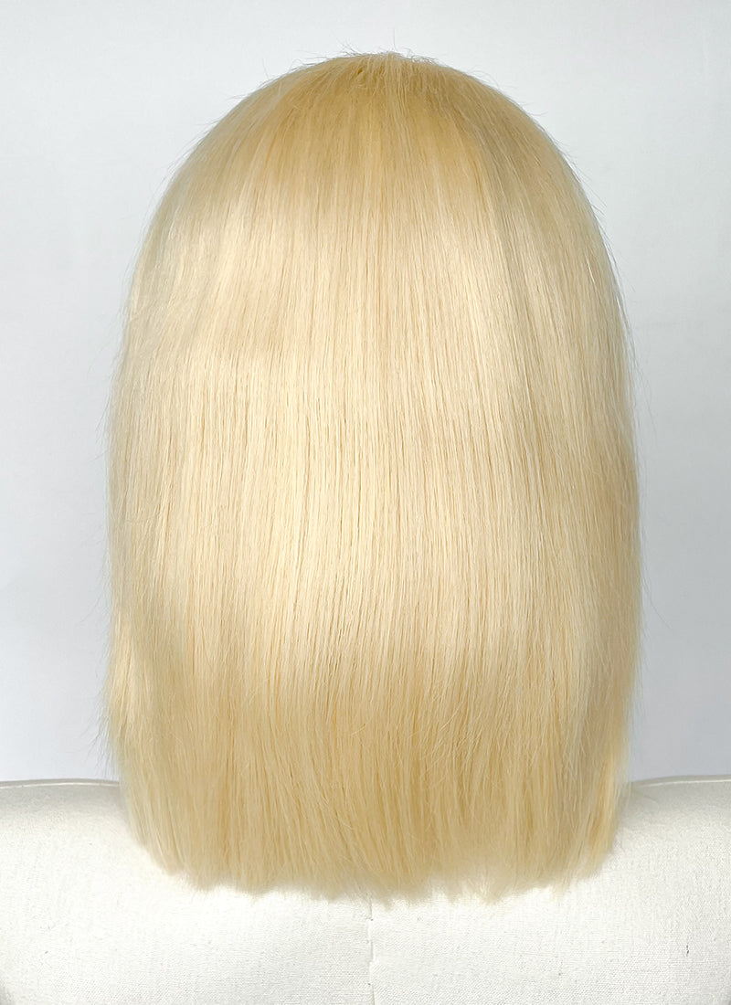 14" Medium Straight Blonde Lace Front Remy Natural Hair Wig HH169