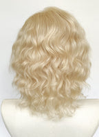 10" Medium Wavy Honey Blonde Lace Front Remy Natural Hair Wig HH205