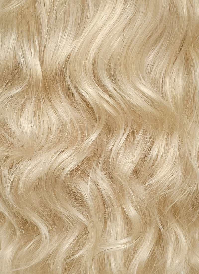 10" Medium Wavy Honey Blonde Lace Front Remy Natural Hair Wig HH205