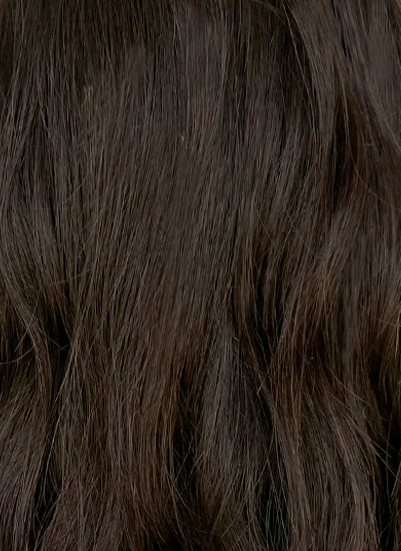 11" Short Wavy Natural Black Lace Front Natural Hair Wig HHA009