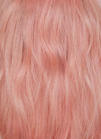 12" Medium Wavy Pastel Pink Lace Front Natural Hair Wig HHA013