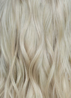 16" Medium Wavy Ash Blonde Lace Front Natural Hair Wig HHA014
