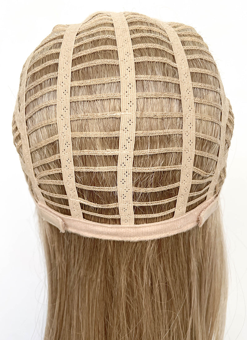 Mixed Blonde Straight Mono Top Lace Synthetic Wig MN006