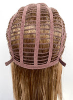 Brunette Straight Mono Top Lace Synthetic Wig MN009