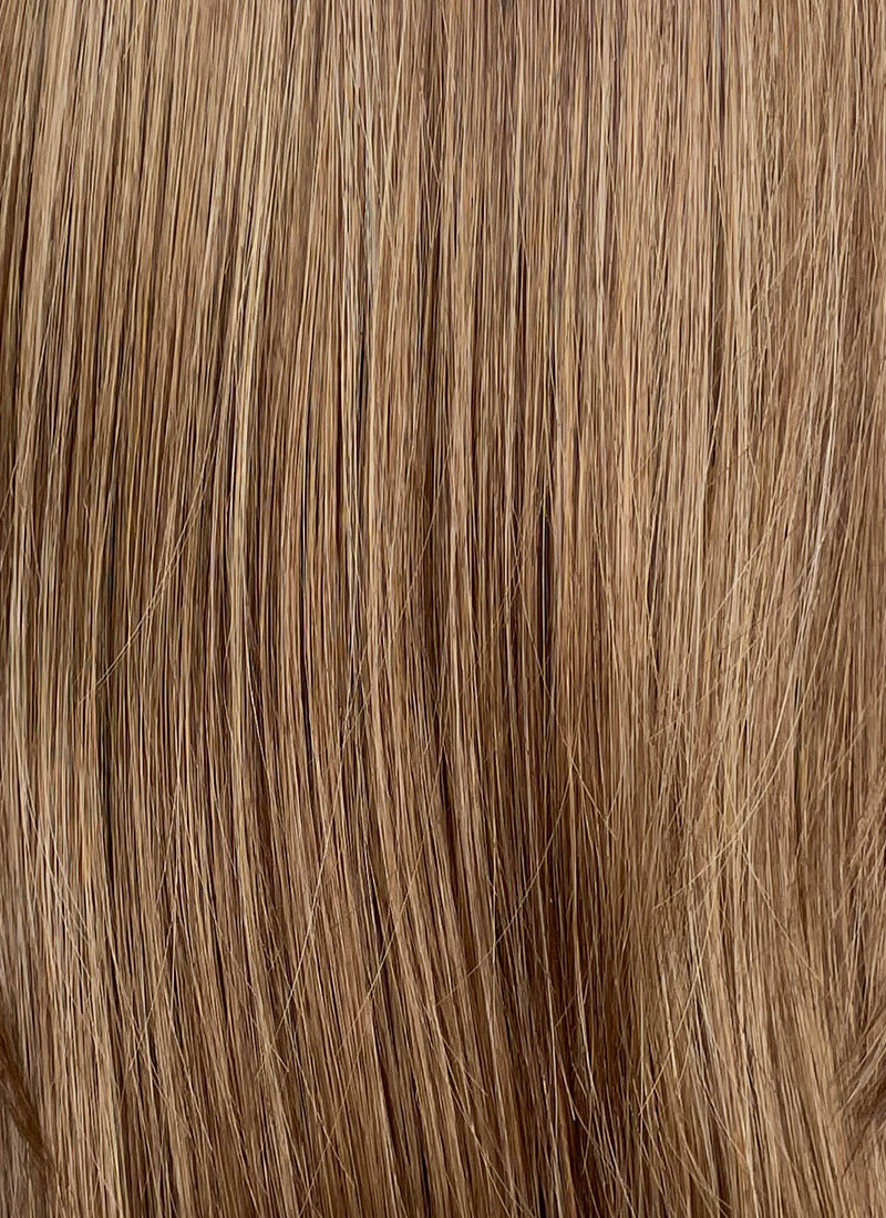 Brunette Straight Mono Top Lace Synthetic Wig MN009