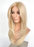 Blonde Straight Mono Top Lace Synthetic Wig MN010