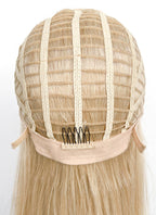 Blonde Straight Mono Top Lace Synthetic Wig MN010