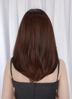 Mixed Brown Straight Mono Top Kanekalon Lace Wig MN024