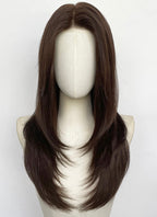 Brunette Straight Mono Top Kanekalon Lace Wig MN025