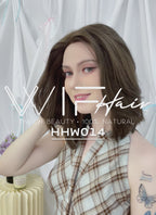 14" Medium Straight Brunette Lace Front Remy Natural Hair Wig HHW014