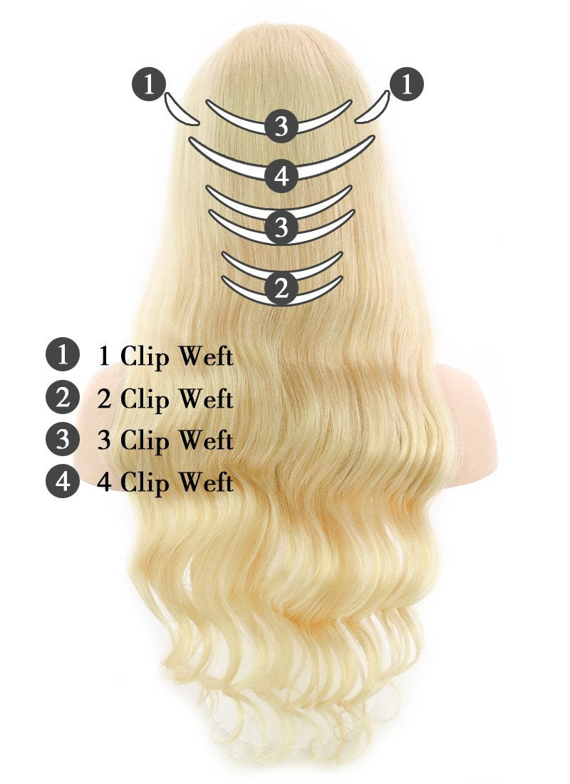 120g / 160g / 220g Full Head Set Clip-In Natural Hair Extensions - wifhair