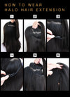 20" 180g Halo Natural Hair Flip-In Extensions - wifhair