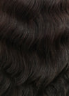 20" Long Curly Off Black Lace Front Remy Natural Hair Wig HH043