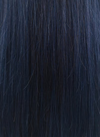 14" Long Straight Dark Blue Lace Front Remy Natural Hair Wig HH135 - wifhair