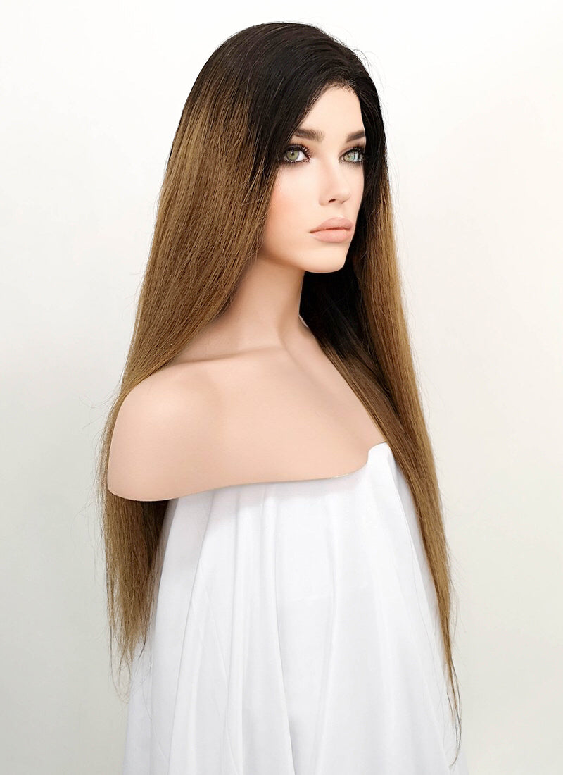 Human hair wigs long straight outlet