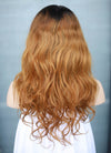 16" Long Wavy Blonde With Dark Roots Full Lace Remy Natural Hair Wig HH141 - wifhair