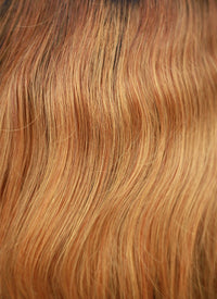 16" Long Wavy Blonde With Dark Roots Full Lace Remy Natural Hair Wig HH141 - wifhair