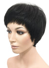 6" Short Layer Natural Black Mono Crown Remy Natural Hair Wig HH153 - wifhair