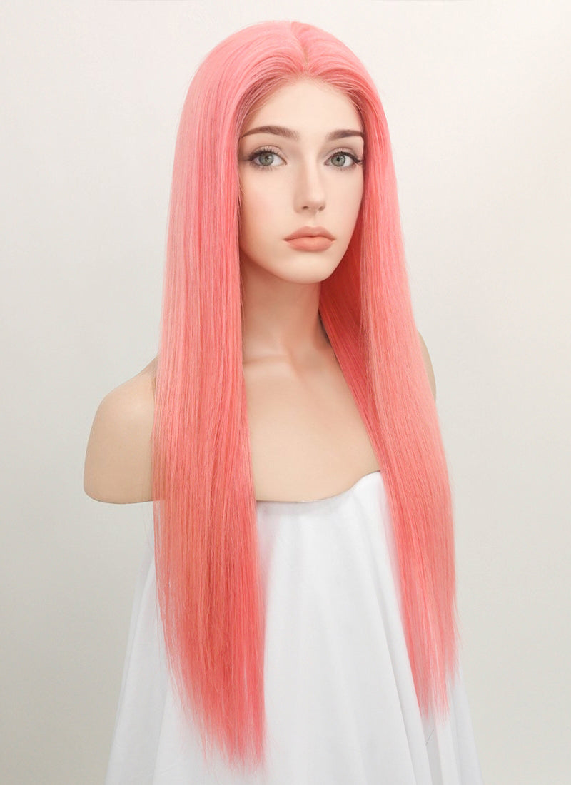 22" Long Straight Lace Front Remy Natural Hair Wig