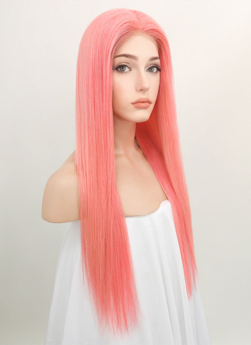 22" Long Straight Lace Front Remy Natural Hair Wig