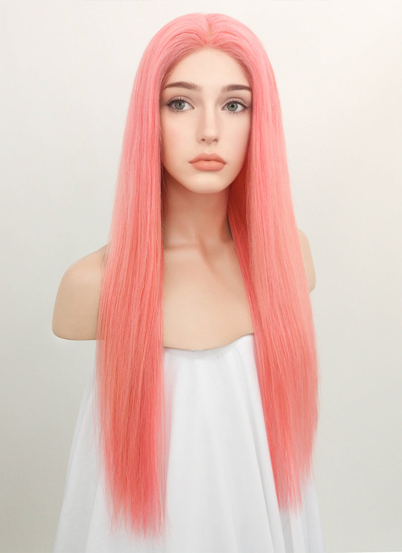 22" Long Straight Lace Front Remy Natural Hair Wig