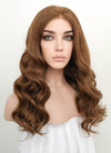 16" Long Wavy Brown Lace Front Remy Natural Hair Wig HH173