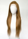 22" Long Straight Brown Lace Front Remy Natural Hair Wig HH199