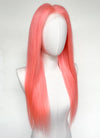 22" Long Straight Pink Lace Front Remy Natural Hair Wig HH200