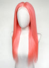 22" Long Straight Pink Lace Front Remy Natural Hair Wig HH200