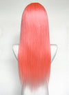 22" Long Straight Pink Lace Front Remy Natural Hair Wig HH200