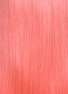 22" Long Straight Pink Lace Front Remy Natural Hair Wig HH200