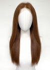 18" Long Straight Coffee Brown Lace Front Remy Natural Hair Wig HH201