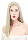 14" Long Straight Ash Blonde Lace Front Brazilian Natural Hair Wig HH140 - wifhair