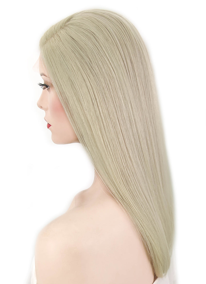 14" Long Straight Ash Blonde Lace Front Brazilian Natural Hair Wig HH140 - wifhair