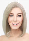12" Medium Straight Classic Bob Ash Blonde Lace Front Remy Natural Hair Wig HH151