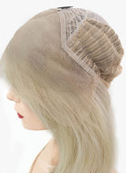 12" Medium Straight Classic Bob Ash Blonde Lace Front Brazilian Natural Hair Wig HH151 - wifhair