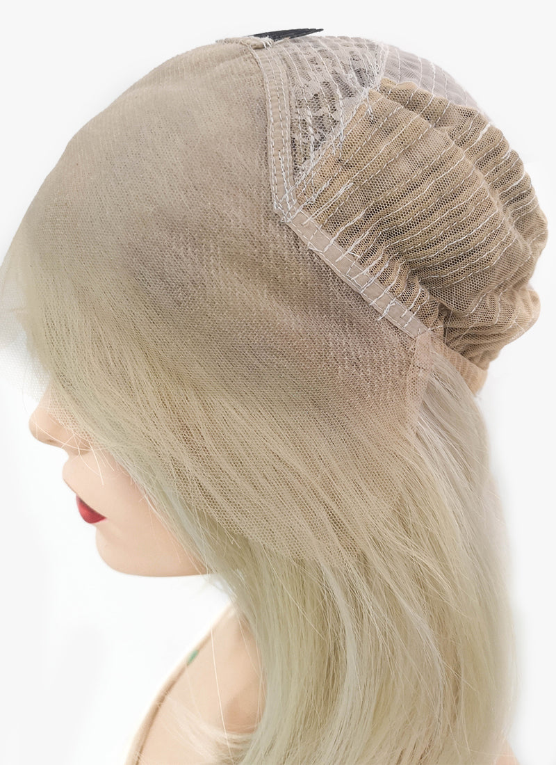 12" Medium Straight Classic Bob Ash Blonde Lace Front Brazilian Natural Hair Wig HH151 - wifhair