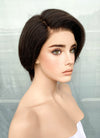 8" Short Straight Bob Off Black Pixie Lace Front Remy Natural Hair Wig HP010