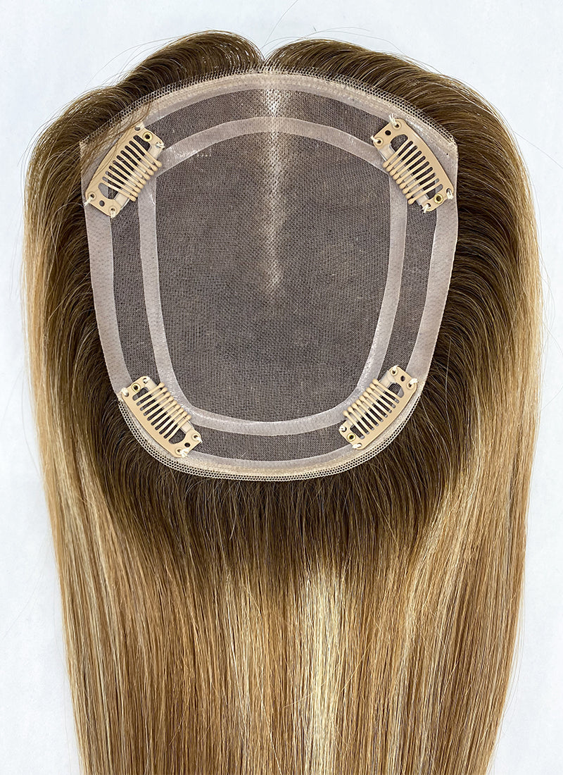 5" x 6" Mono Base Straight Virgin Hair Women Topper HT014